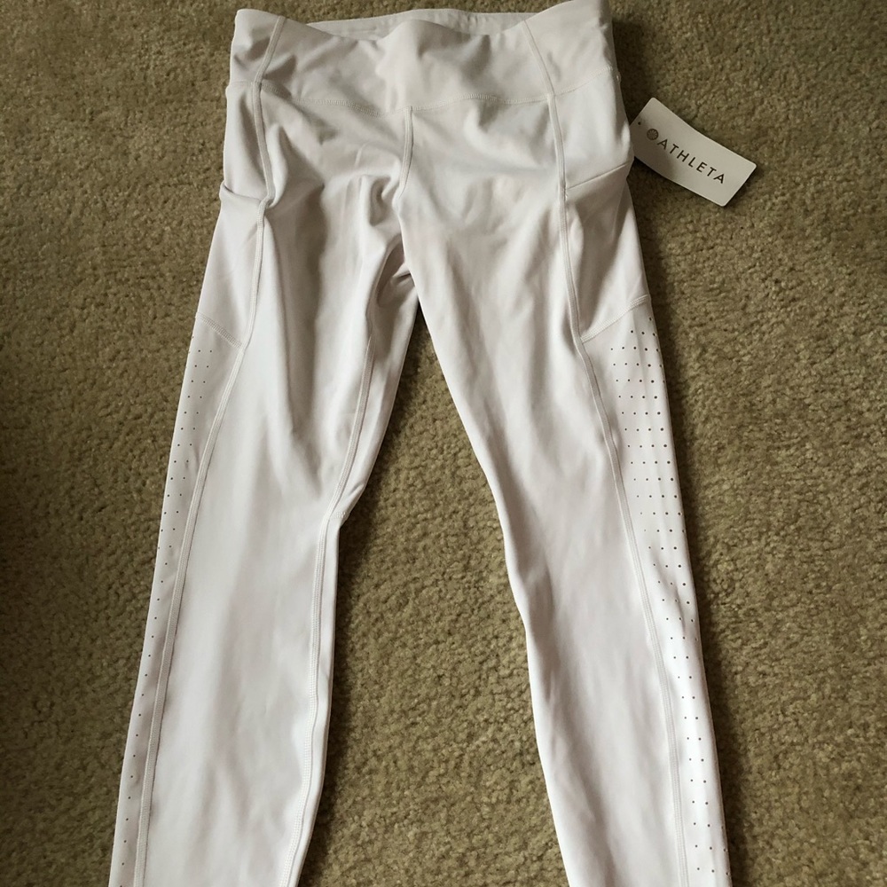 Athleta white workout leggings.